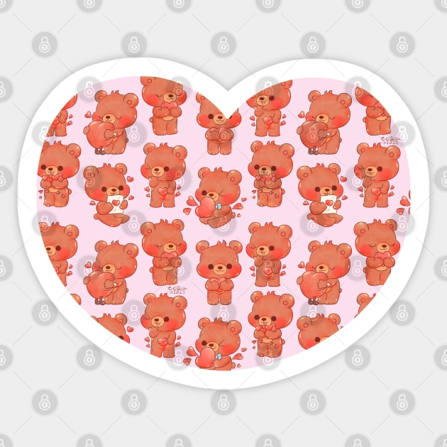 Patron Oso Bongo, Ama el Amor Ver. Rosa Sticker by erikaibaceta